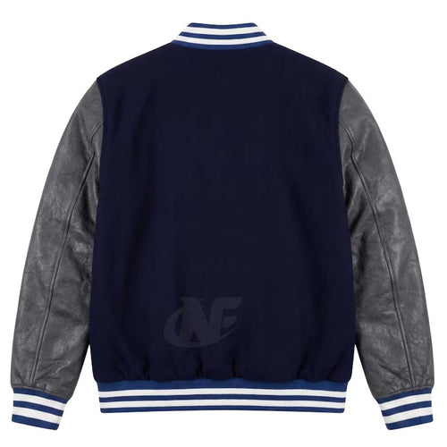 Andrew Clark Blue Varsity Jacket | Handmade Shermer High School Retro Letterman Jacket | 80's Bomber Baseball Coat | Vintage Cosplay Costume