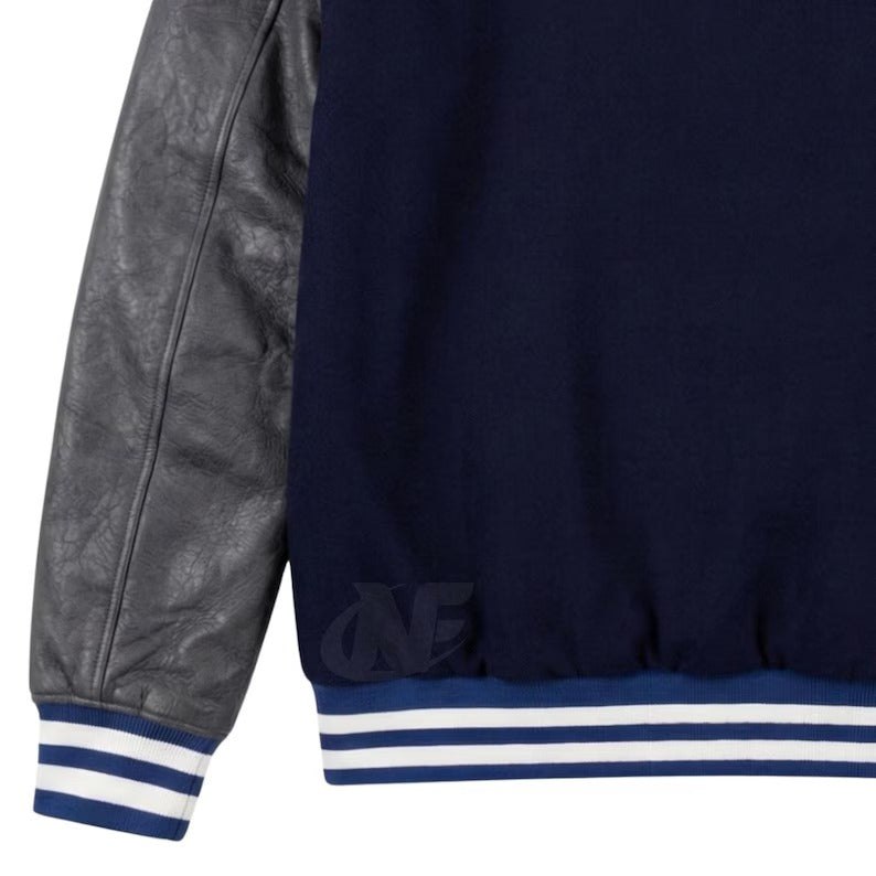 Andrew Clark Blue Varsity Jacket | Handmade Shermer High School Retro Letterman Jacket | 80's Bomber Baseball Coat | Vintage Cosplay Costume