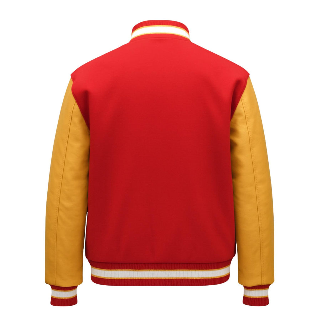 MJ Thriller Letterman Bomber Varsity Jacket | Handgemaakte Michael Jackson Halloween Jas | Heren wollen body & leren mouwen jack unisex