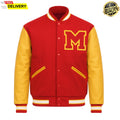 MJ Thriller Letterman Bomber Varsity Jacket | Handgemaakte Michael Jackson Halloween Jas | Heren wollen body & leren mouwen jack unisex
