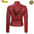 RE2 Claire Redfield Leren Biker Cosplay Jas - Handgemaakte Dames Gamer Stijl Jas | Cadeau voor Haar