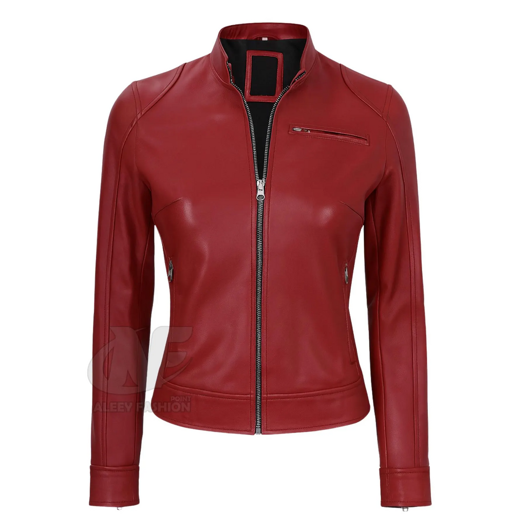 RE2 Claire Redfield Leren Biker Cosplay Jas - Handgemaakte Dames Gamer Stijl Jas | Cadeau voor Haar